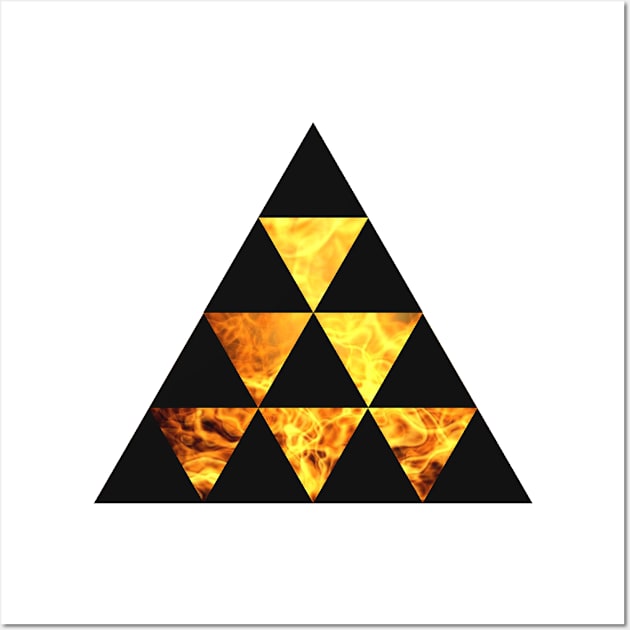 Flame Triangles Wall Art by stego